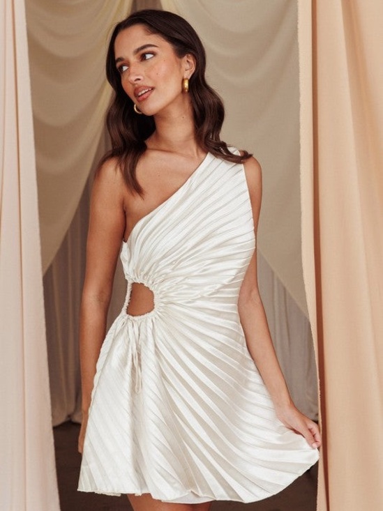 Dresses & Skirts - *24 HOUR SALE* To Have And To Hold White Pleated Mini Dress